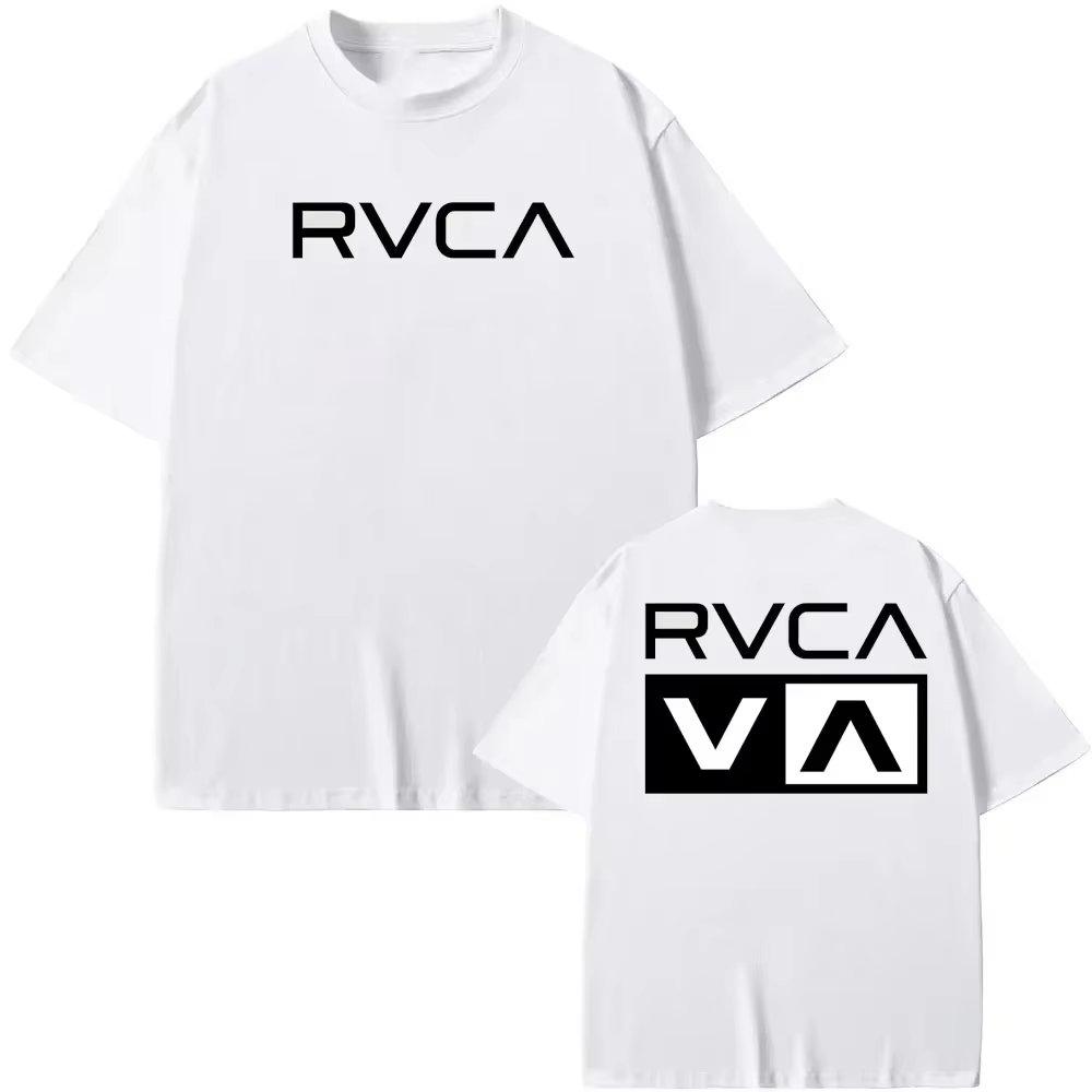 T-shirt RVCA noir en coton pour l'été