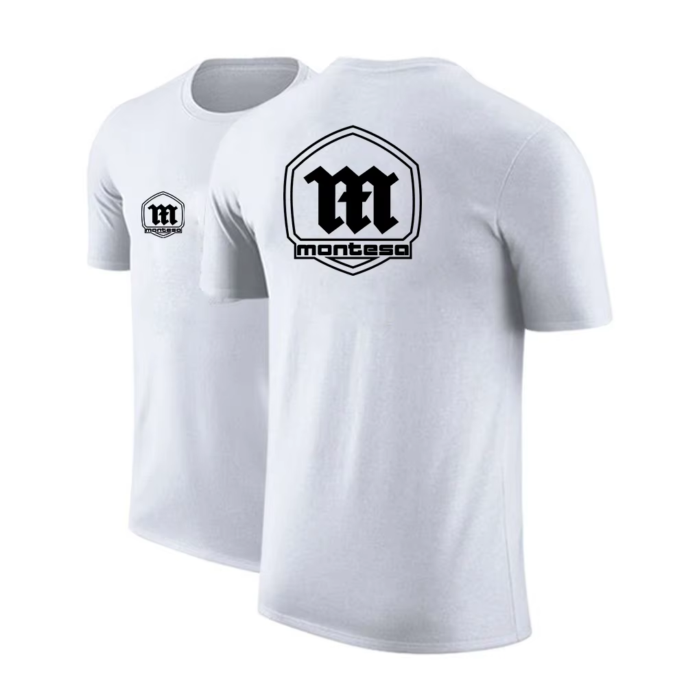 2025 nouveaux hommes Montesa moto impression mode classique confortable décontracté coton T-Shirt été haute rue col rond manches courtes