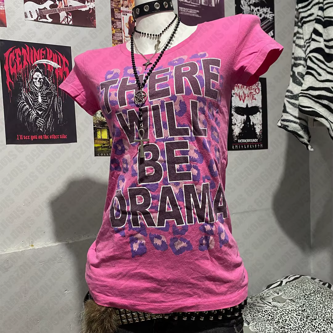 T-shirt graphique gothique Y2K Star Girl pour femme
