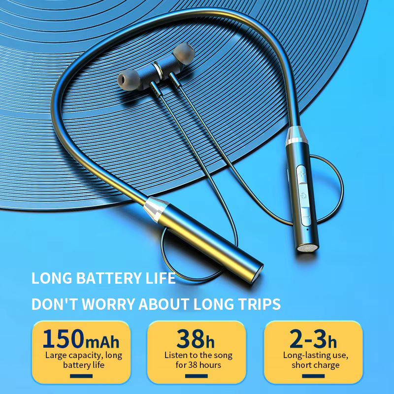 Écouteurs sans fil Bluetooth TWS, casque stéréo surround magnétique, casque sport à tour de cou, écouteurs intra-auriculaires pour téléphone