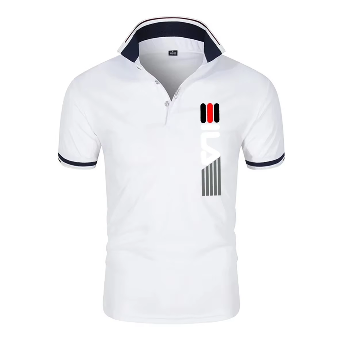 2025 été nouveaux hommes revers Anti-pilule Polo impression à manches courtes décontracté affaires mode Slim Fit