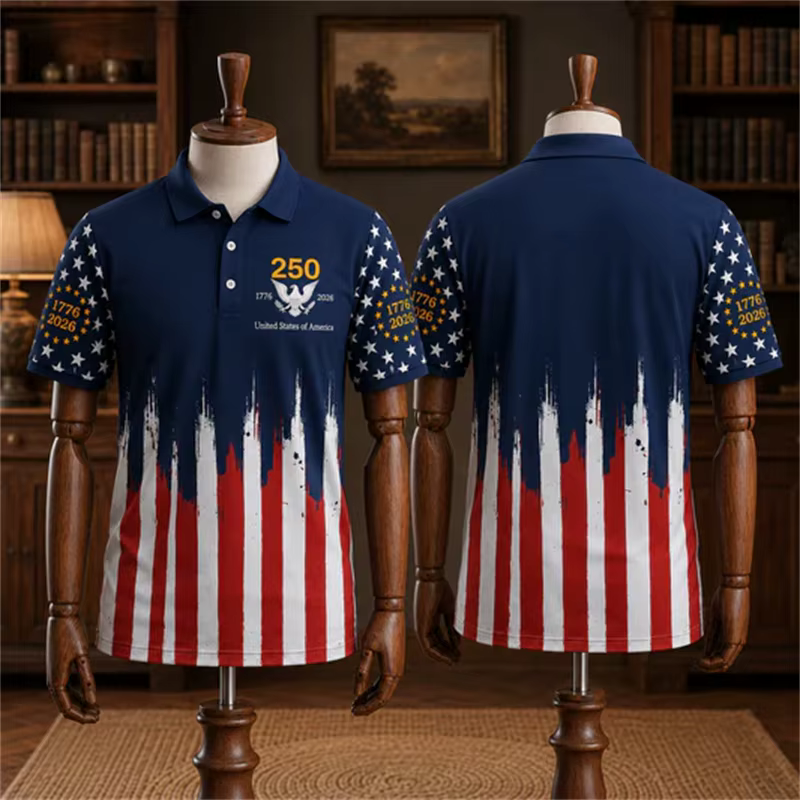 Polo pour homme USA 250e anniversaire 1776-2026