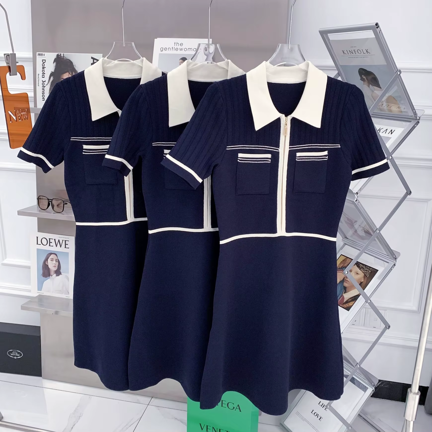 Robe polo à manches courtes pour femmes