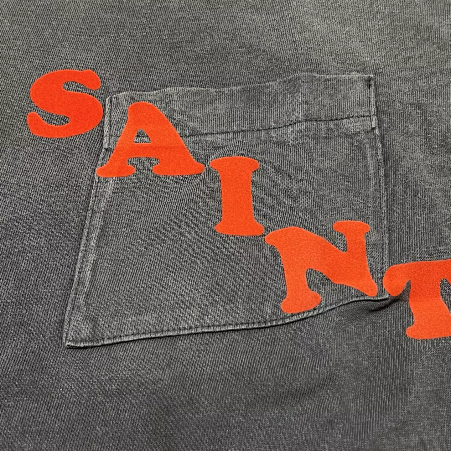 T-shirt SAINT Nice Washed POCKET pour hommes et femmes