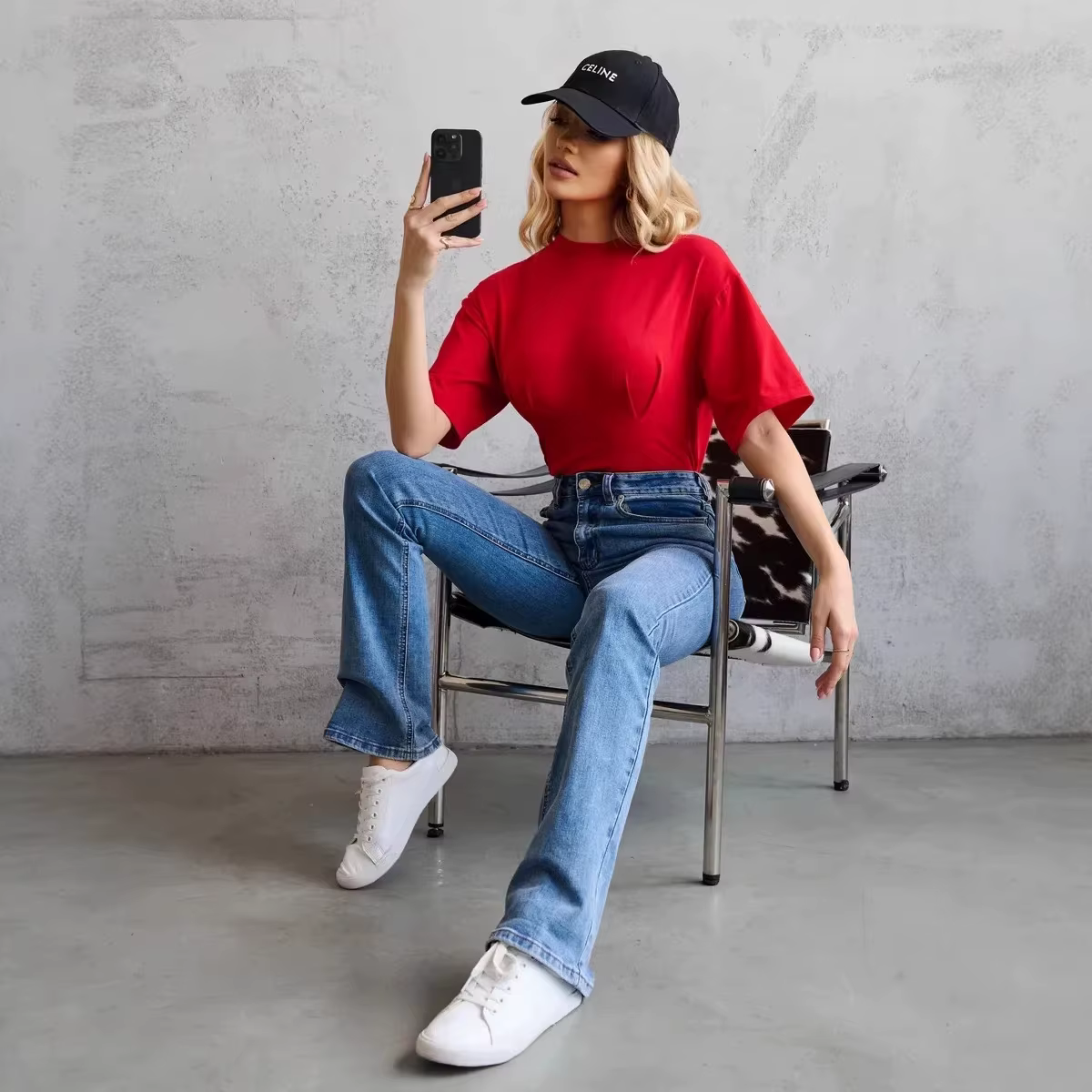 T-shirt pour femmes, col rond confortable