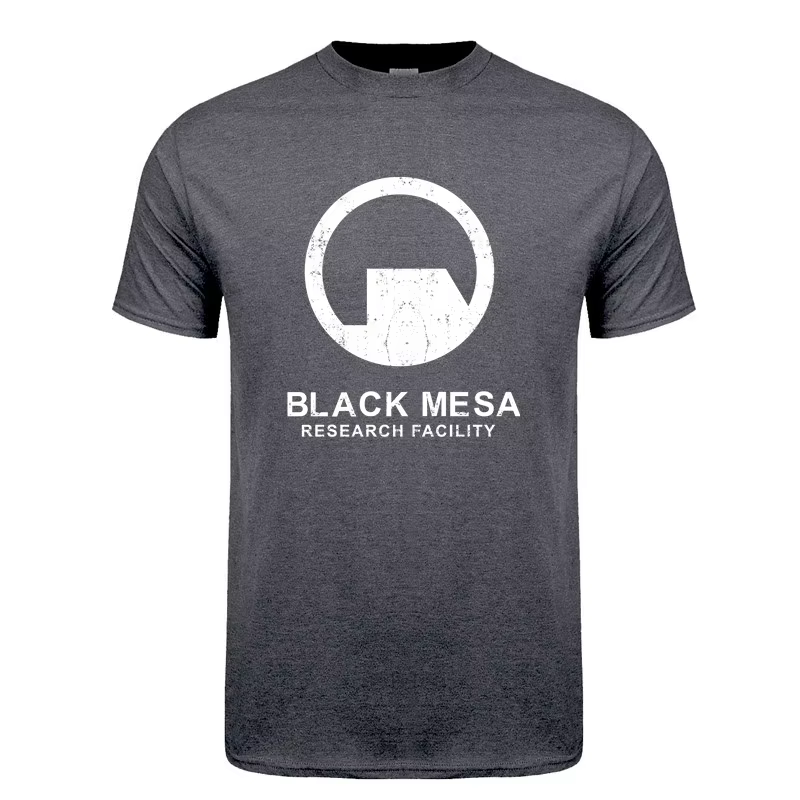 Noir Mesa établissement de recherche t-shirt graphique hommes coton Streetwear à manches courtes t-shirts