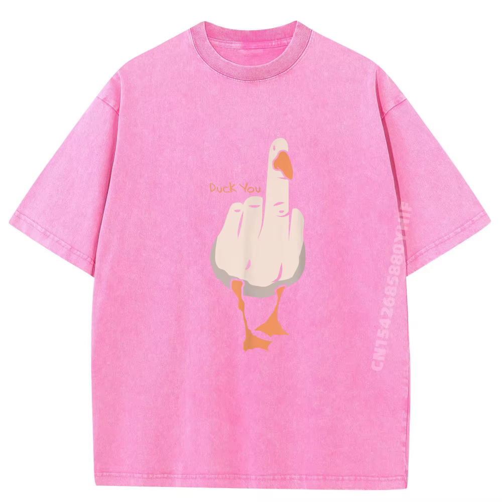 Canard You chemises graphiques hommes à manches courtes t-shirt de haute qualité mode décontracté lavé respirant