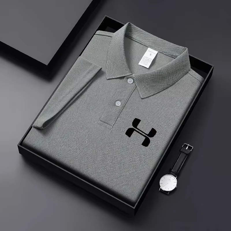Nouveau Polo Homme Couleur Unie 2026 – T-shirt Boutonné à Manches Courtes