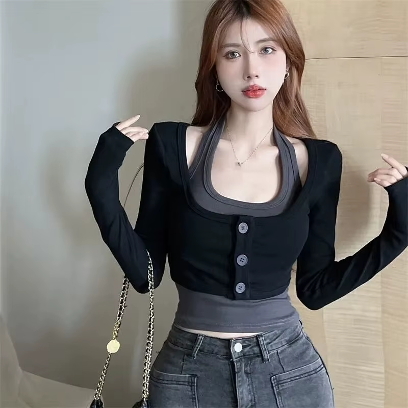 T-shirt à manches longues et courtes pour femmes