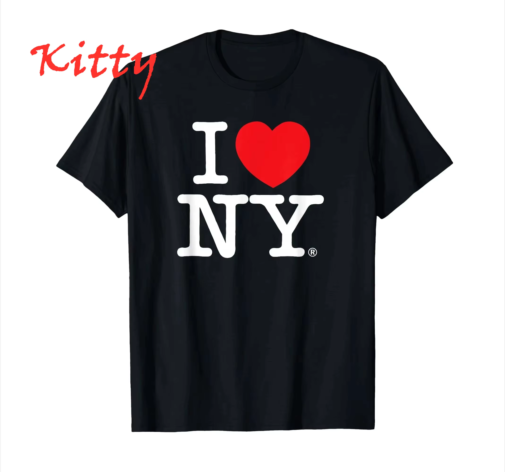 T-shirt classique avec logo I LOVE NY pour hommes et femmes