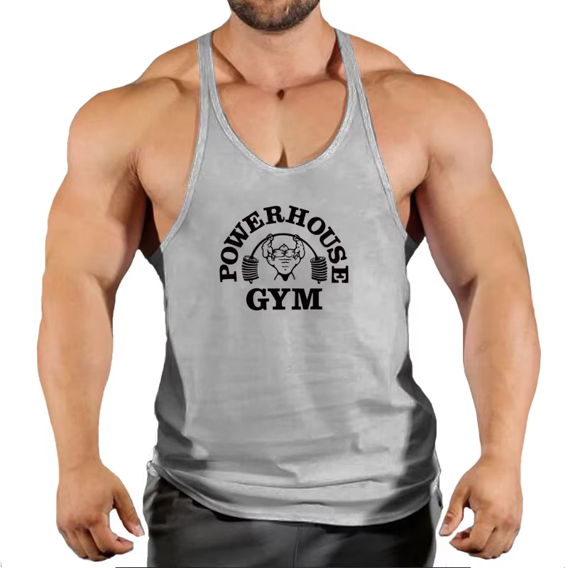 Vêtements de Fitness T-shirts de gymnastique bretelles homme haut de sport hommes sweat sans manches