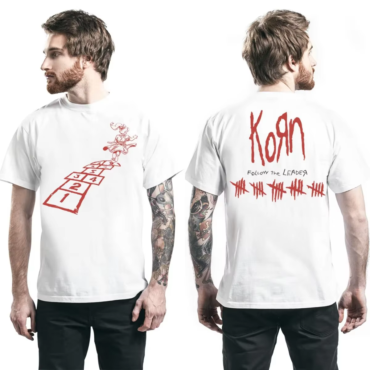 T-shirt en coton graphique Top Korn unisexe
