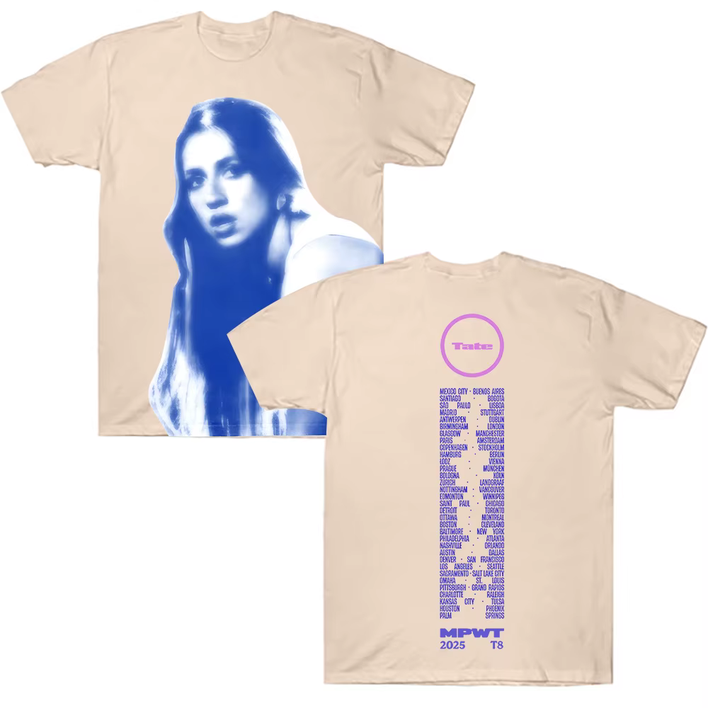 Miss possesseux Tour du monde Photo t-shirt Tate Mcrae graphique t-shirts Design tendance vêtements esthétiques unisexe haute qualité haut en coton