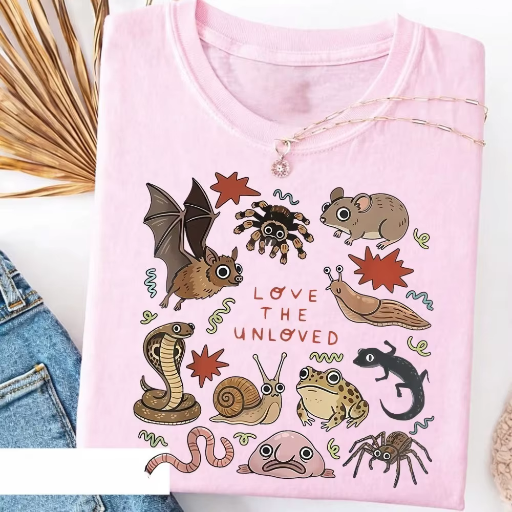 T-shirt « Love The Unloved » – Motif animal mignon et original