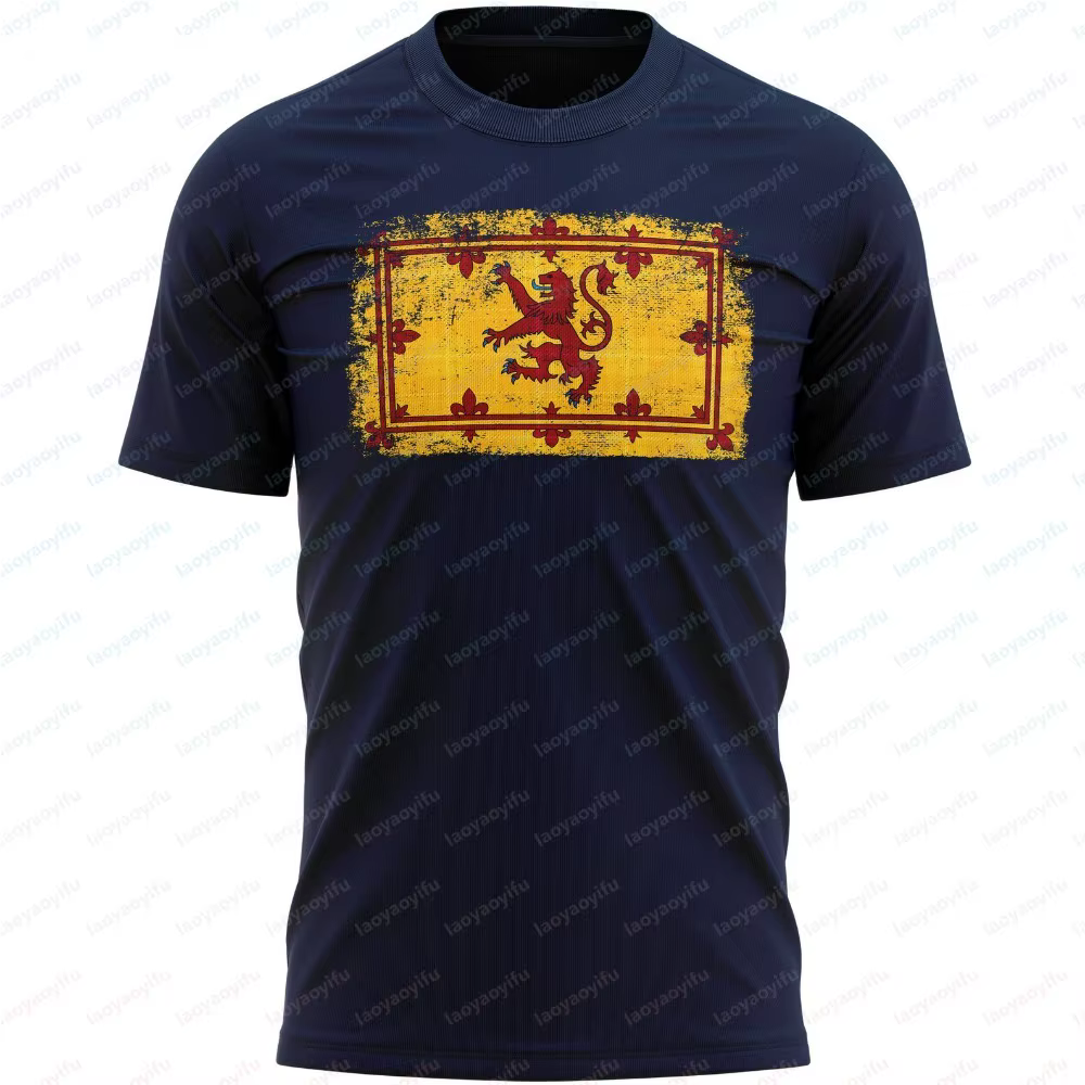 T-shirt drapeau du blason écossais pour hommes