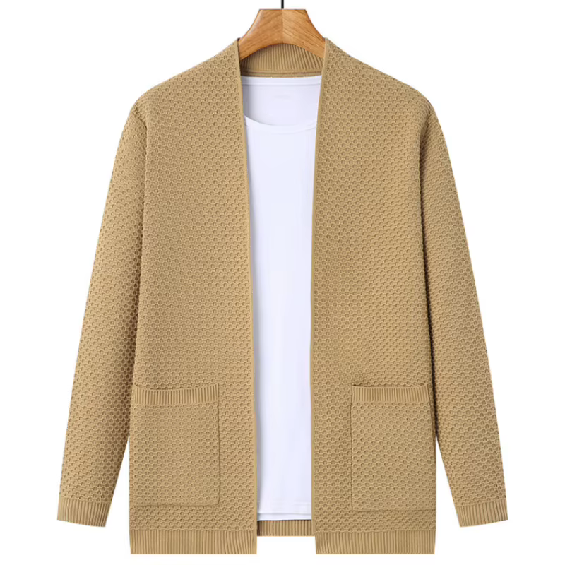 Cardigan à motif polo classique pour hommes