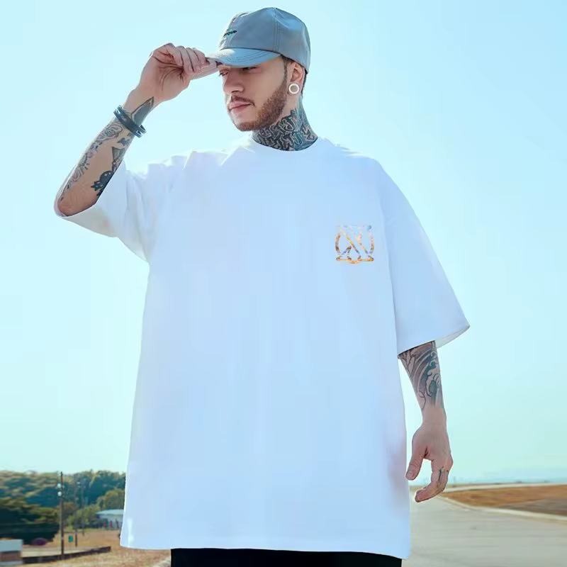 T-shirt à manches courtes et col rond pour hommes et femmes