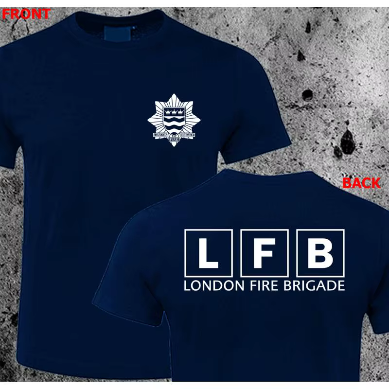 T-shirt de pompier de londres, brigade de pompiers LFB, royaume-uni