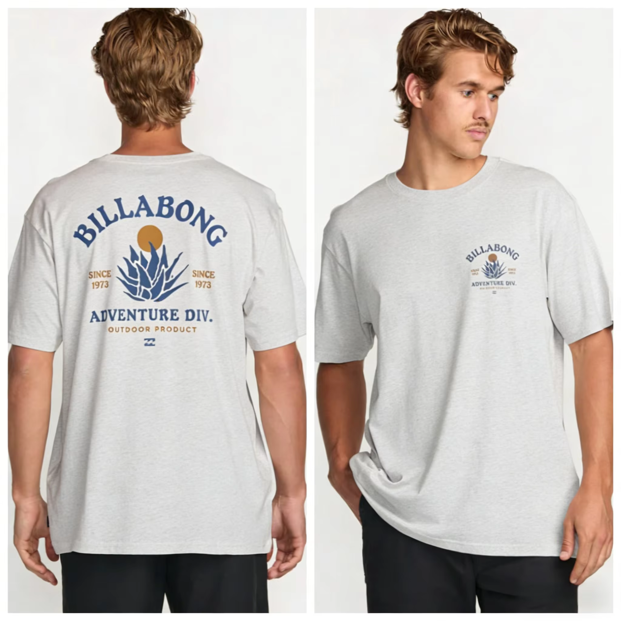 T-shirt en pur coton Billabong été 2026 pour homme