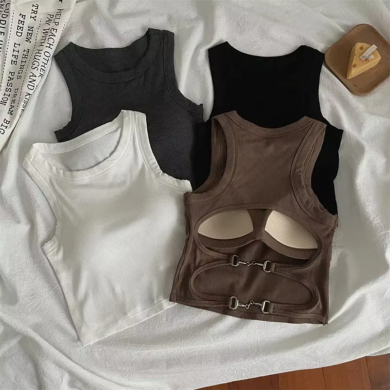 Nouveaux débardeurs de sport pour femmes avec coussinets de soutien-gorge