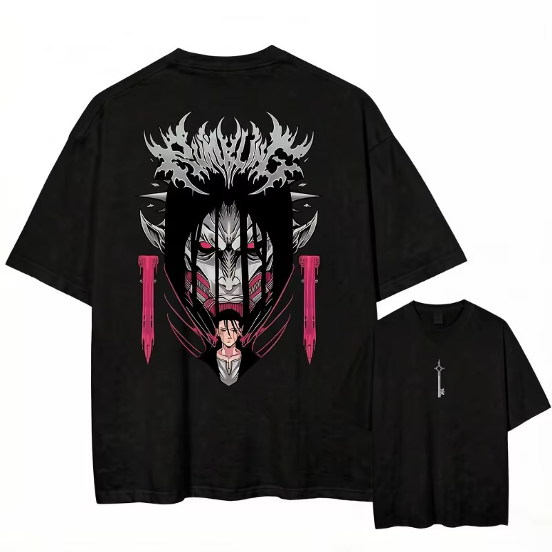 T-shirt imprimé Alan Jagger pour hommes dans la version animée de 'Attack on Titan', nouveau t-shirt décontracté d'été