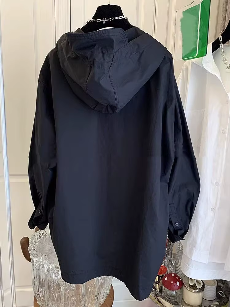 Mode haut pour femme Blouses surdimensionnées vêtements pour femmes 2025 Blusas Mujer De Moda chemise à capuche à manches longues décontracté blanc manteau de base