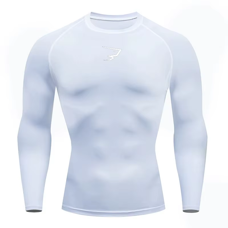 T-shirt de fitness à manches longues pour hommes