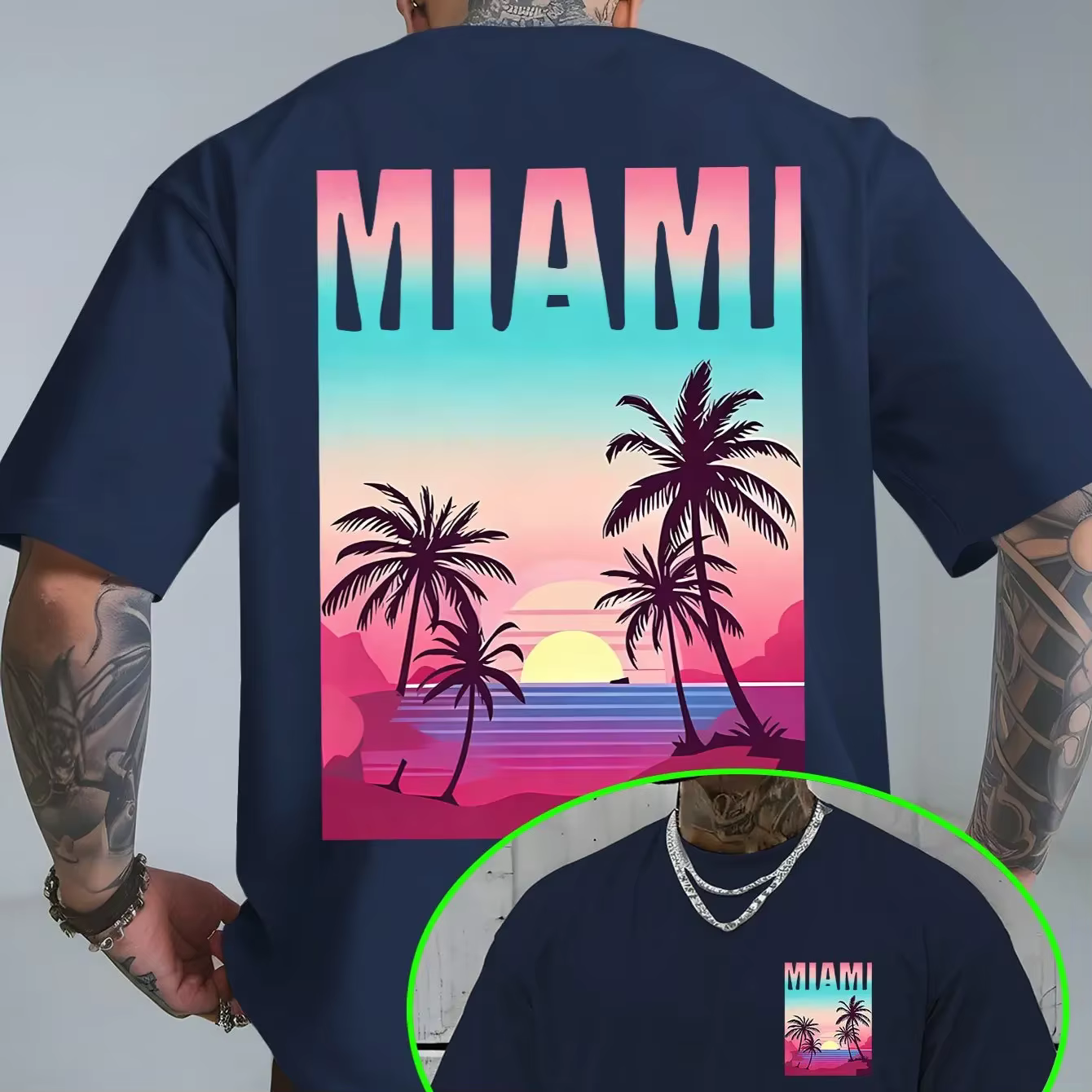 T-shirt pour homme en coton 100% pur respirant