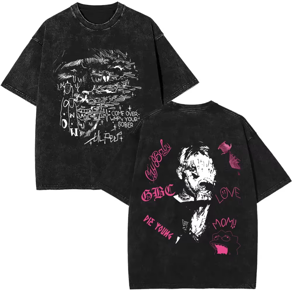 T-shirts vintage Bear Crybaby de l'album musical du rappeur Lil Peep