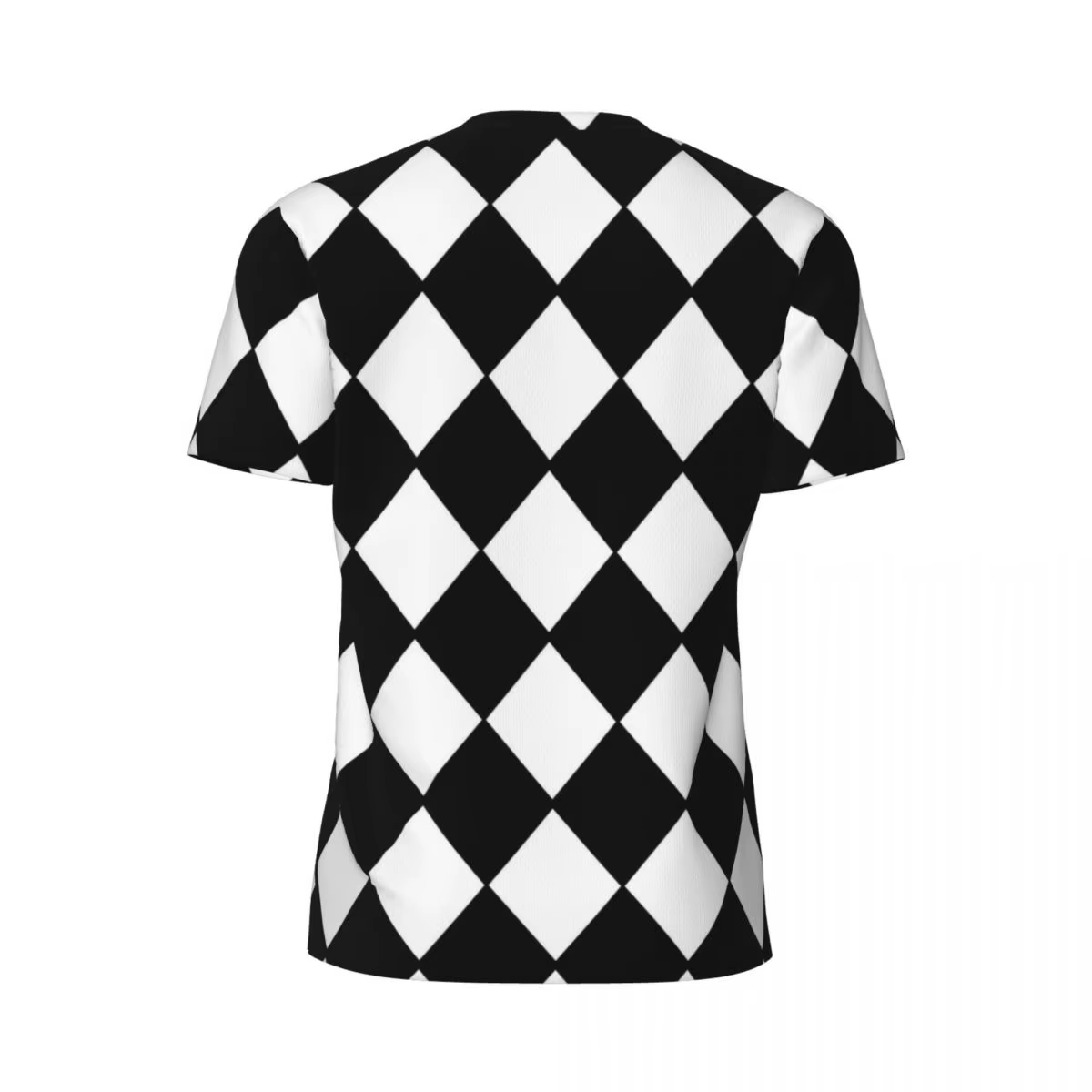 T-shirt imprimé à carreaux pour hommes