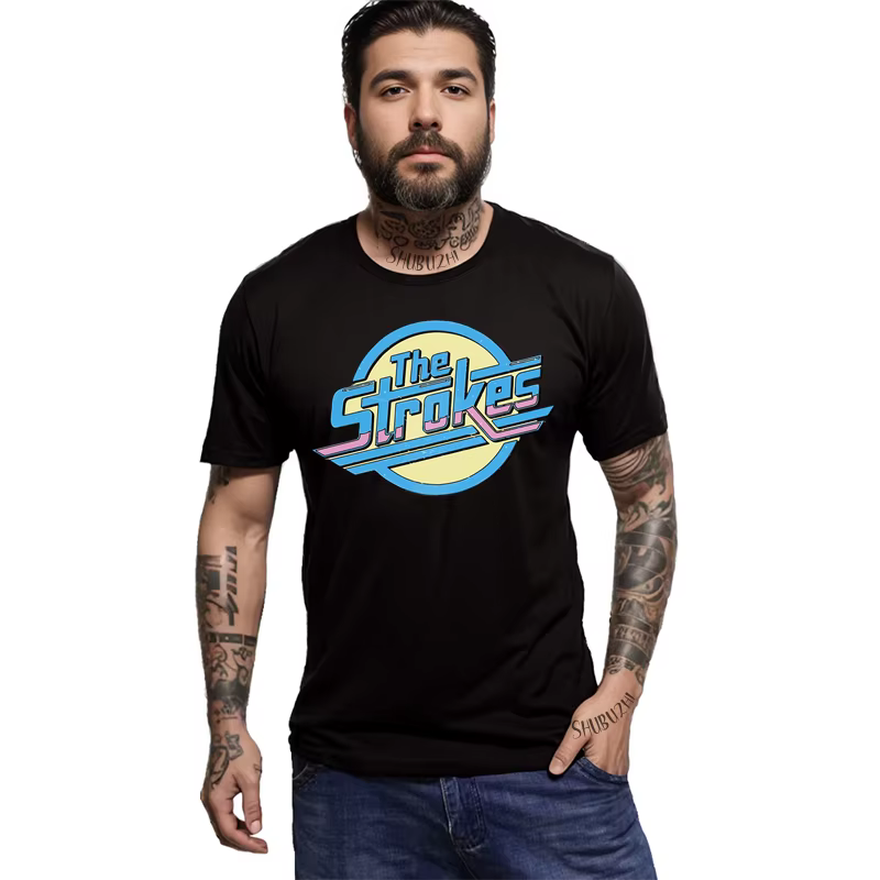 Les coups coton T-shirt hommes bande de Rock indépendante