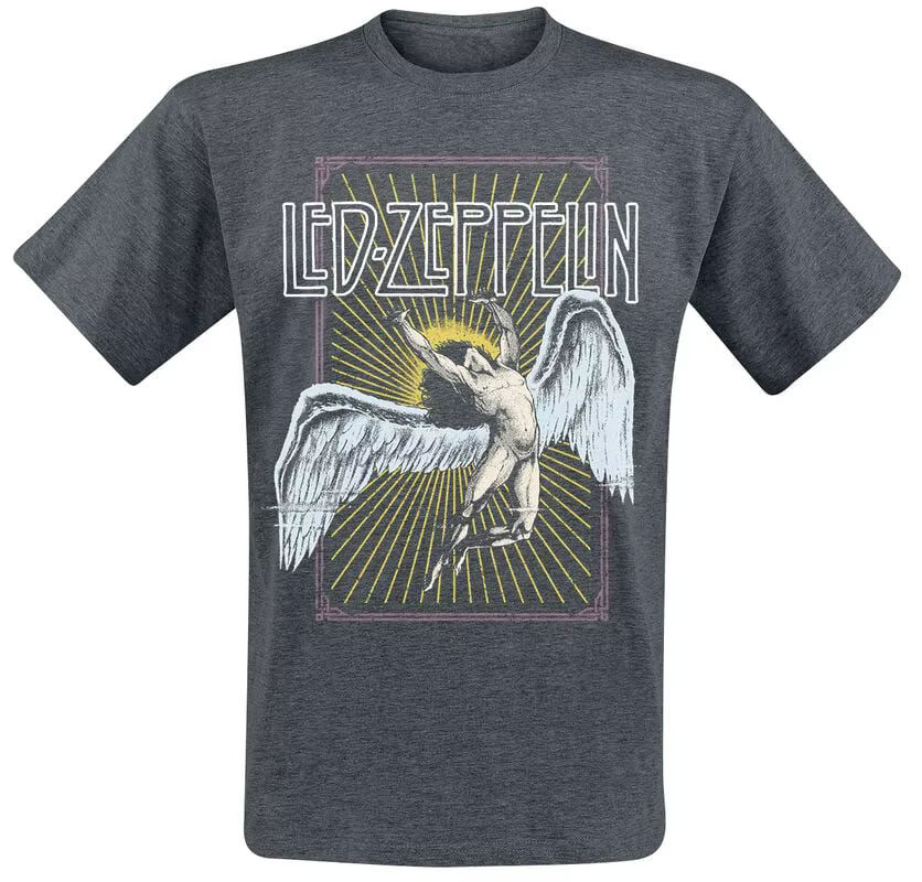 Madison Square Garden 1975 Led Zeppelin Band T-Shirt 100% coton