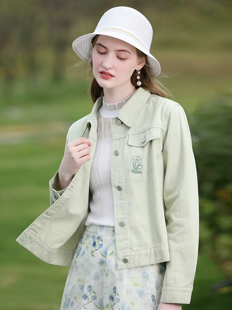 I BELIEVE YOU-Chemise en laine à manches courtes pour femme