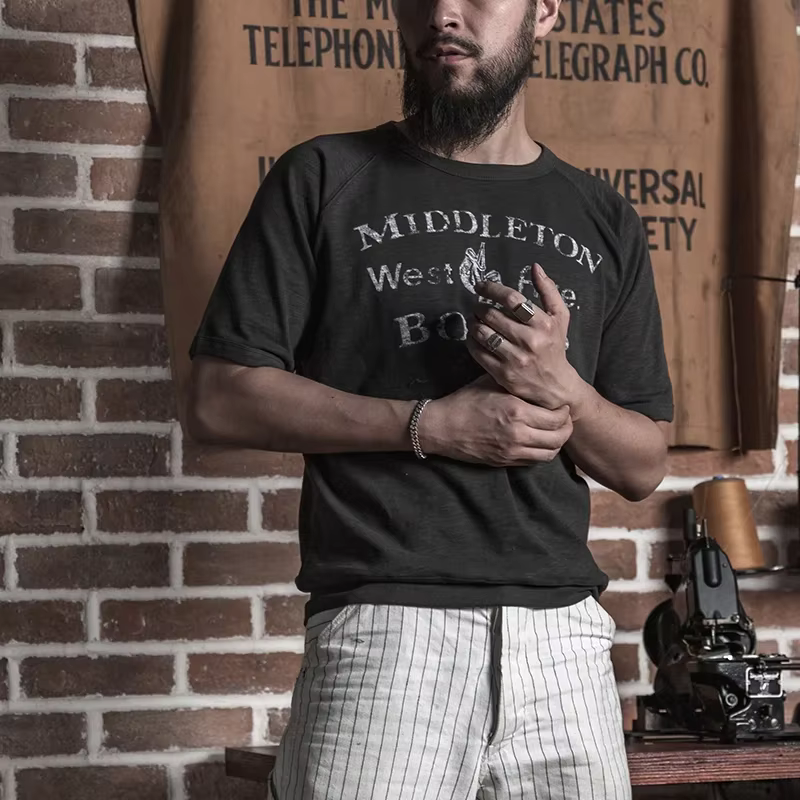 Bronson Raglan-Boxer à manches courtes pour homme