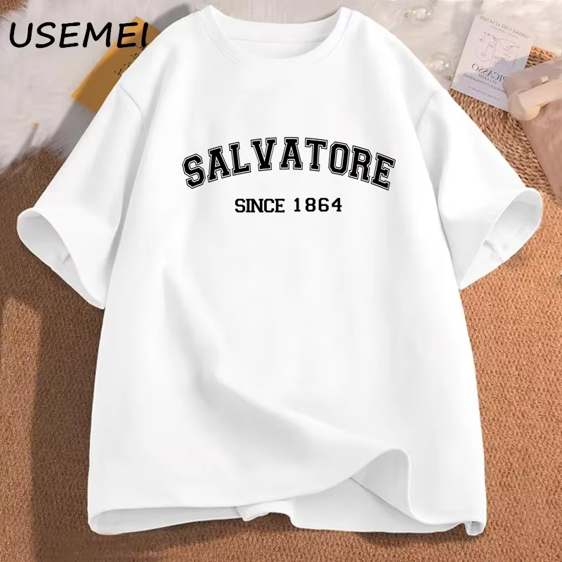T-shirt en coton à manches courtes pour femmes