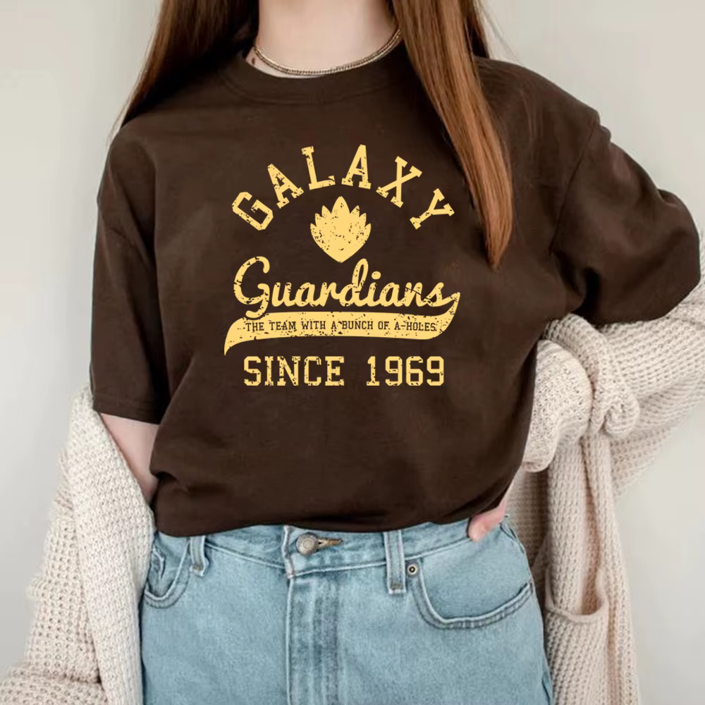 T-shirt unisexe Galaxy Guardians Since 1969, logo graphique des gardiens, chemise à manches courtes pour hommes et femmes, haut de film Smile Hero, cadeau GérGift