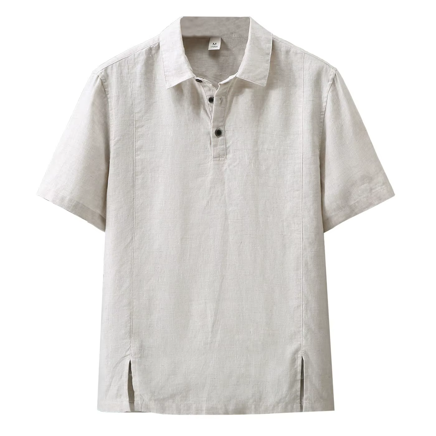 1517 Polo-shirt à manches courtes 100% lin de bonne qualité pour homme