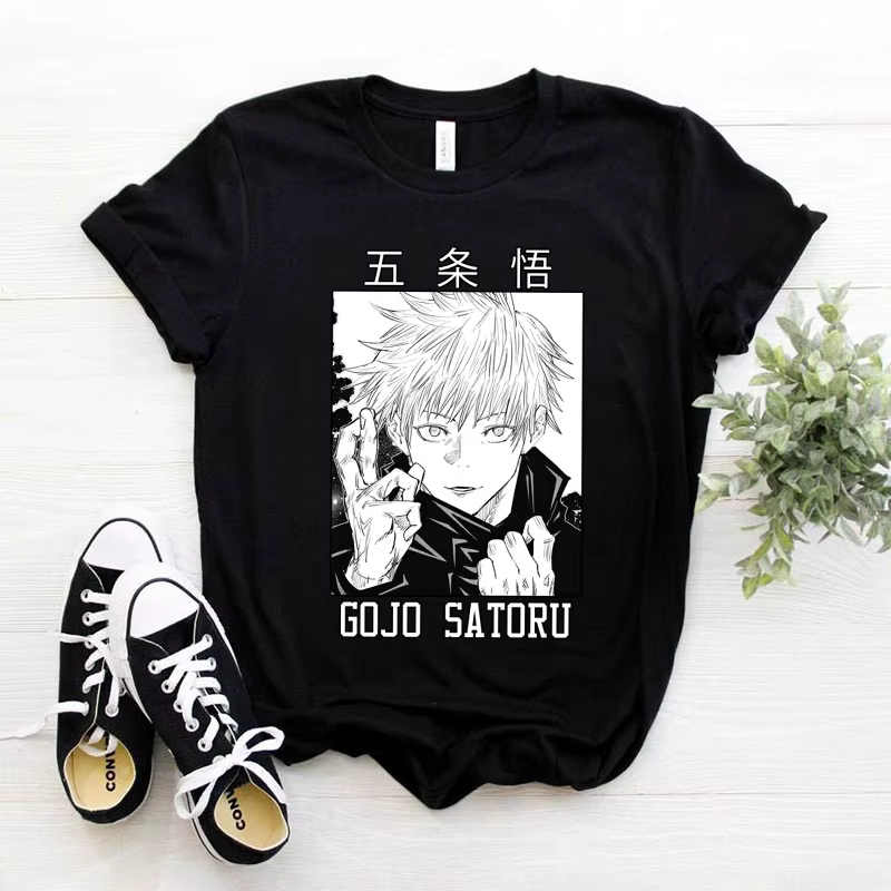 Manga japonais Gojo Satoru T-shirt haut pour femme Jujutsu Kaisen Anime