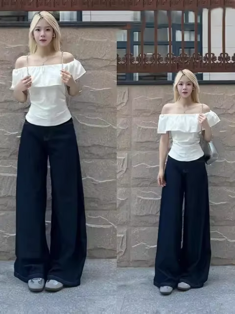 T-shirts d'été femmes vêtements taille mince volants