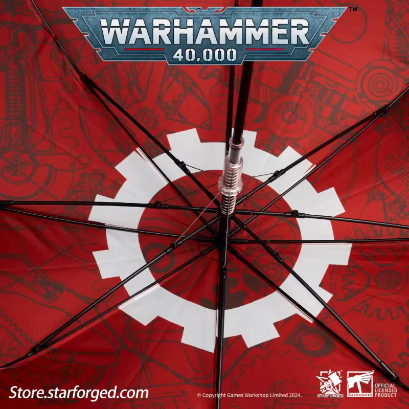 Règle starforgée sceptre de sauge Warhammer 40K jeu périphérique Mechanicum thème parapluie Double couche coupe-vent