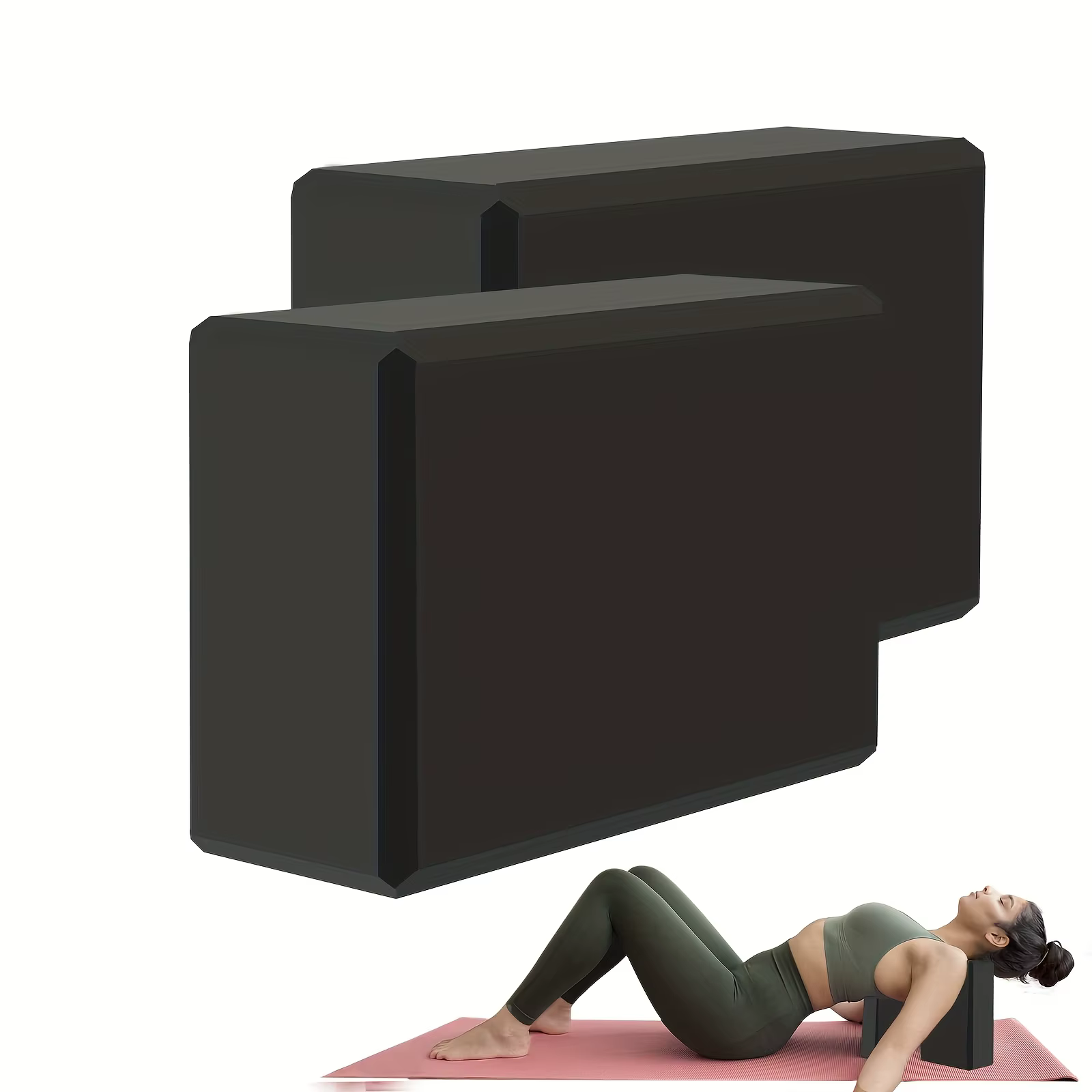 Lot de 2 blocs de yoga – Fabriqués en mousse haute densité