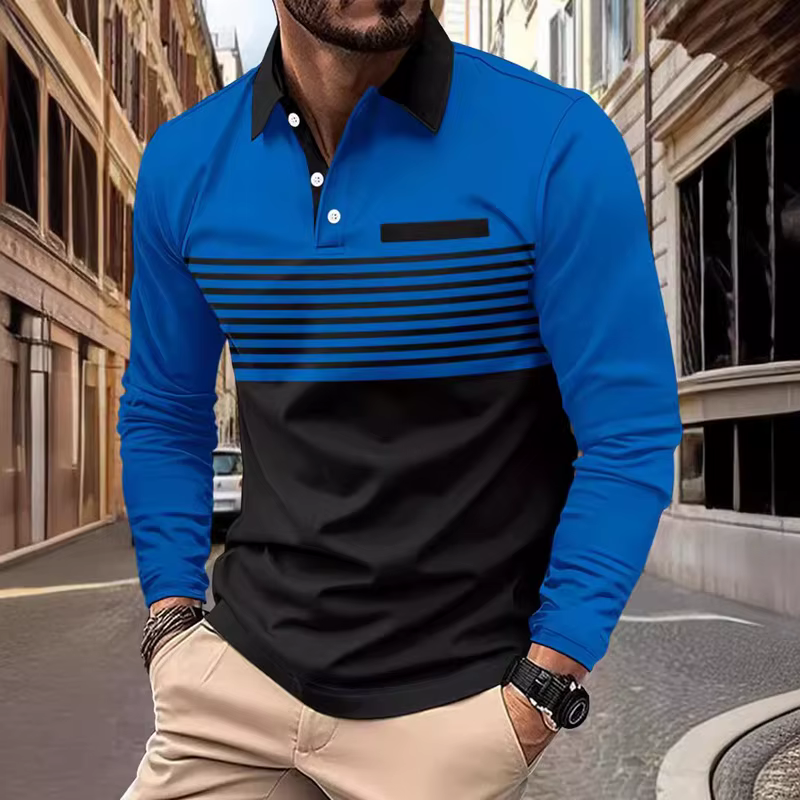 Polo à manches longues pour homme