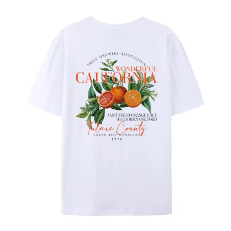 T-shirt rétro orange californien pour femme