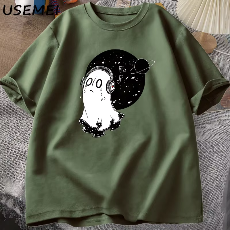 Napstablook Undertale T-shirt à manches courtes en coton pour hommes et femmes