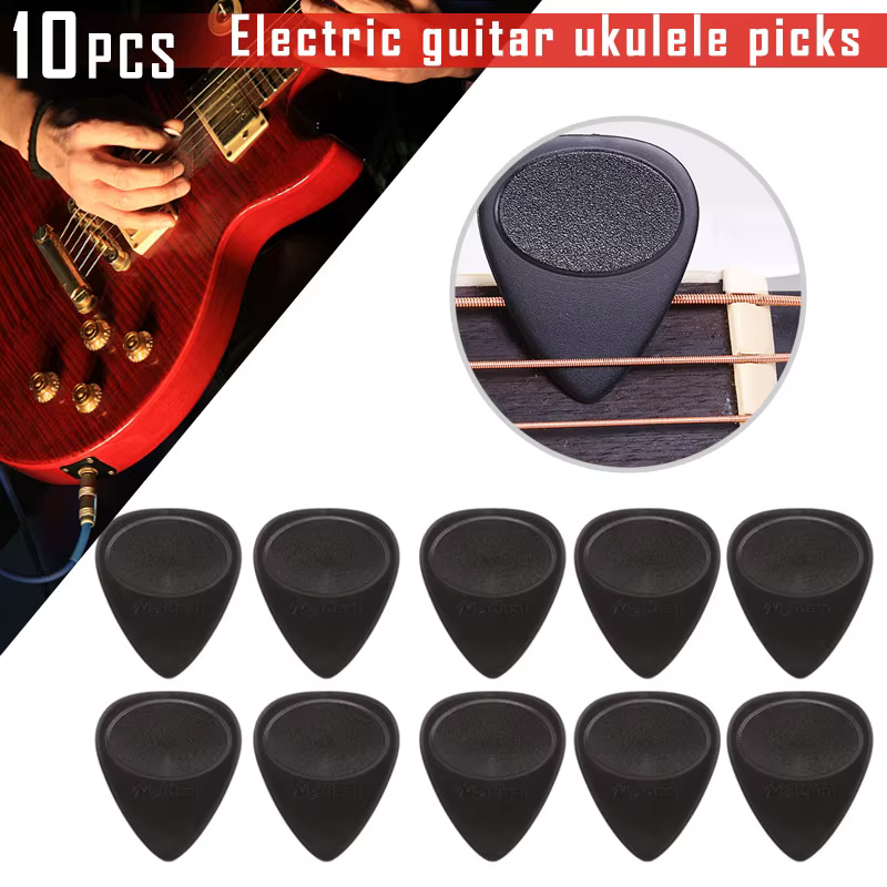 Plectres de guitare, 10 plectres de 0,7 mm d'épaisseur, accessoires antidérapants et durables pour guitare électrique, basse, ukulélé, pagaies spécifiques pour basse 