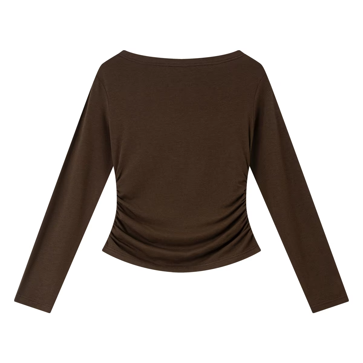 VIMLY Hauts Femme Printemps Automne 2026 Col Bateau Manches Longues T-shirts Décontractés Tricotés Coupe Ajustée Extensibles pour Femmes A3039