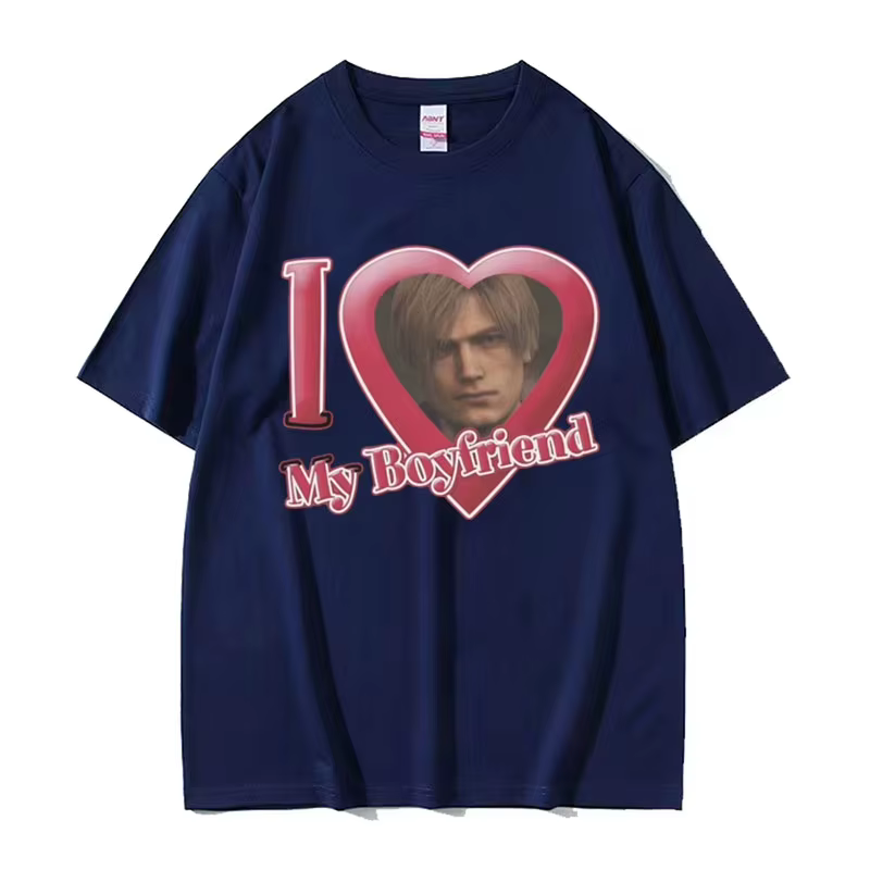 T-shirt graphique I Love My Boyfriend Leon S Kennedy pour hommes et femmes