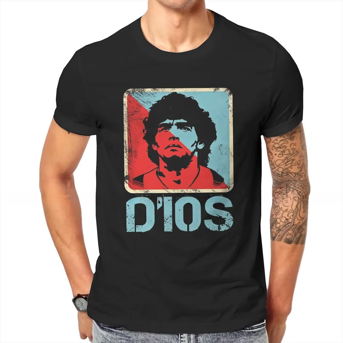 T-shirt graphique de l'équipe d'épicerie de la légende du football argentin