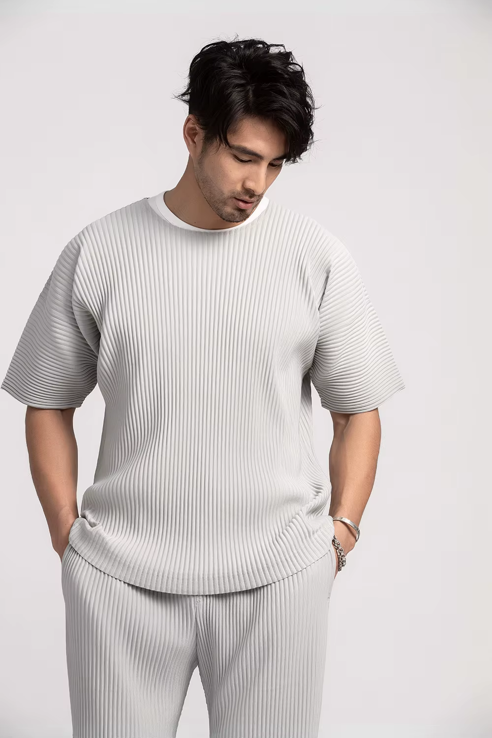 T-shirt à manches courtes et col rond pour homme