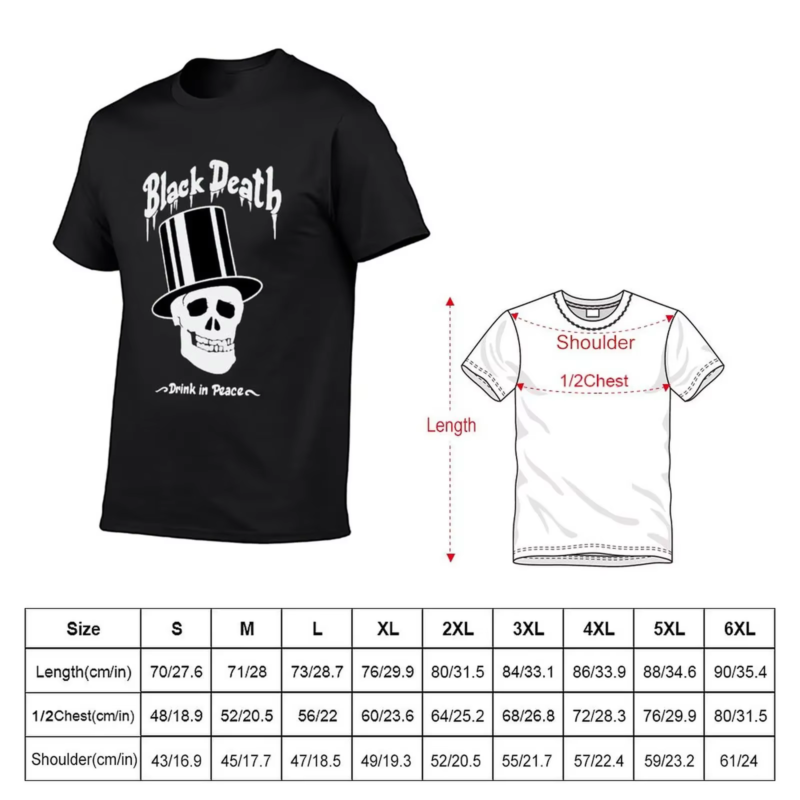 T-shirt surdimensionné avec logo Black Death Vodka pour hommes, impression graphique d'animal microscopique pour garçons, vêtements sublimes